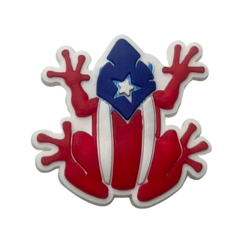 Coqui - Puerto Rico Flag Shoe Charm - CaribeHeart Puerto Rico